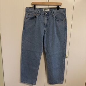 Levis 550 Relaxed Fit Light Wash Blue Denim Jeans Mens 38x29 Tapered Leg
